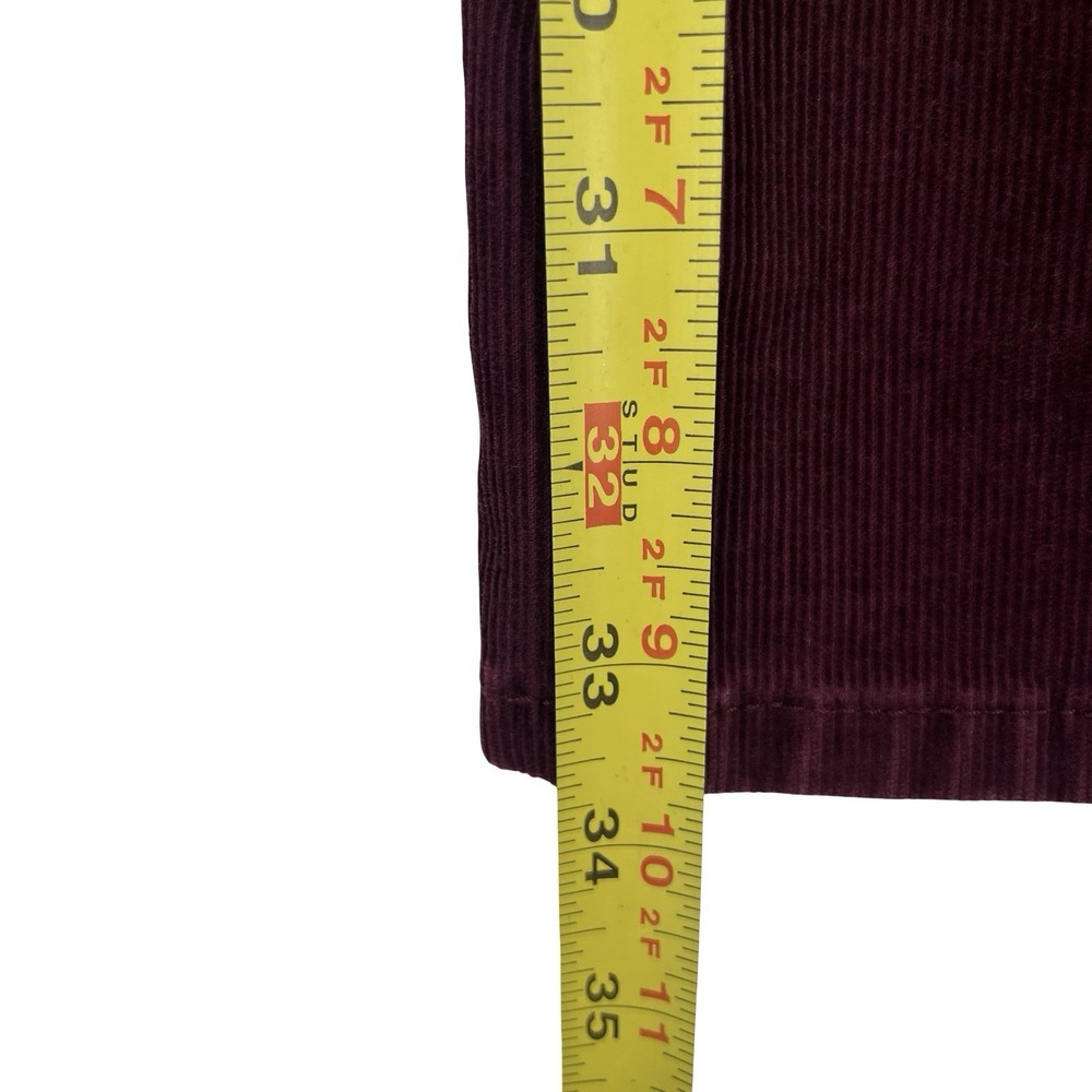 LOFT Women's 4 Long Burgundy Corduroy Bootcut Pants 70s Retro Dark Academia - Picture 7 of 7
